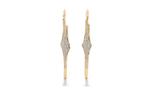1.60ct D Flawless Diamond Earrings set in 18K Yellow Gold