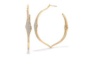 1.60ct D Flawless Diamond Earrings set in 18K Yellow Gold