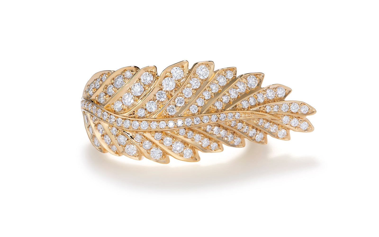 Feather 0.72ct D Flawless Diamond Ring set in 18K Yellow Gold