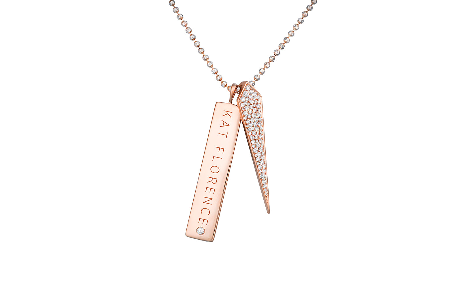 0.53ct D Flawless Diamond Necklace set in 18K Rose Gold