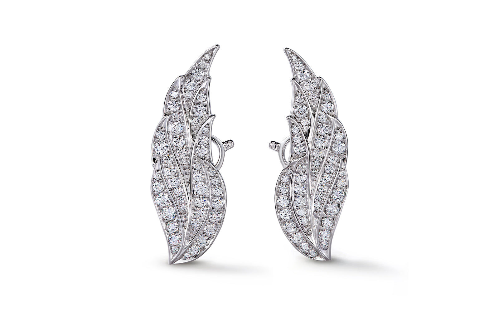 0.88ct Wings D Flawless Diamond Earrings set in 18K White Gold