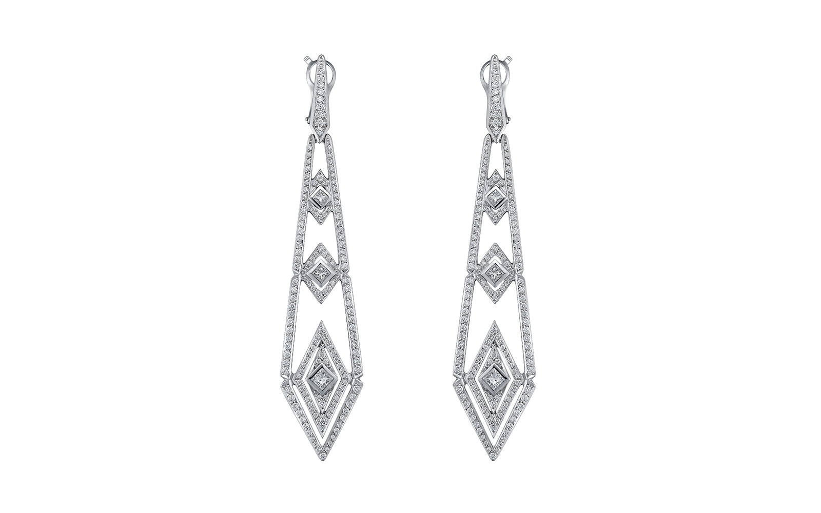 1.72ct D Flawless Diamond Earrings set in 18K White Gold