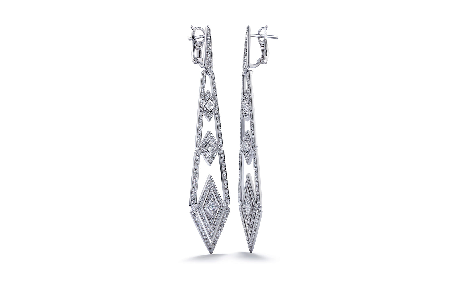 1.66ct D Flawless Diamond Earrings set in 18K White Gold