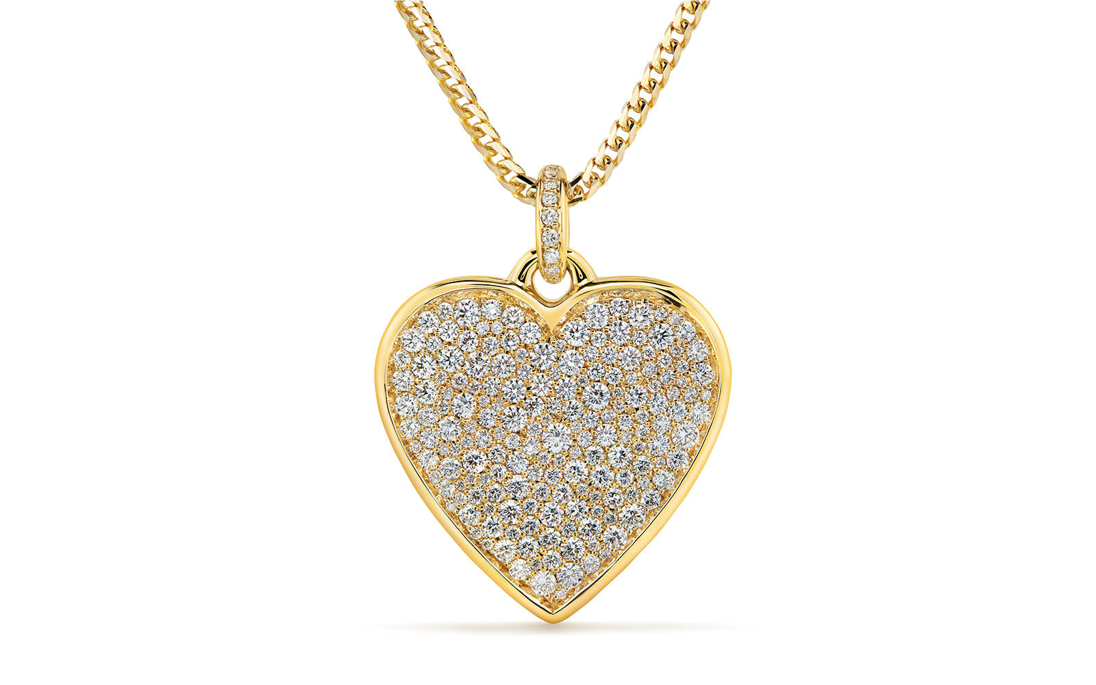 3.01ct D Flawless Diamond Necklace set in 18K Yellow Gold