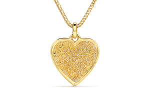 3.01ct D Flawless Diamond Necklace set in 18K Yellow Gold