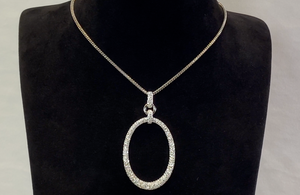 2.03ct D Flawless Diamonds Necklace set in 18K White Gold