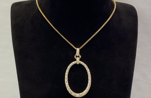 2.03ct D Flawless Diamonds Necklace set in 18K Yellow Gold