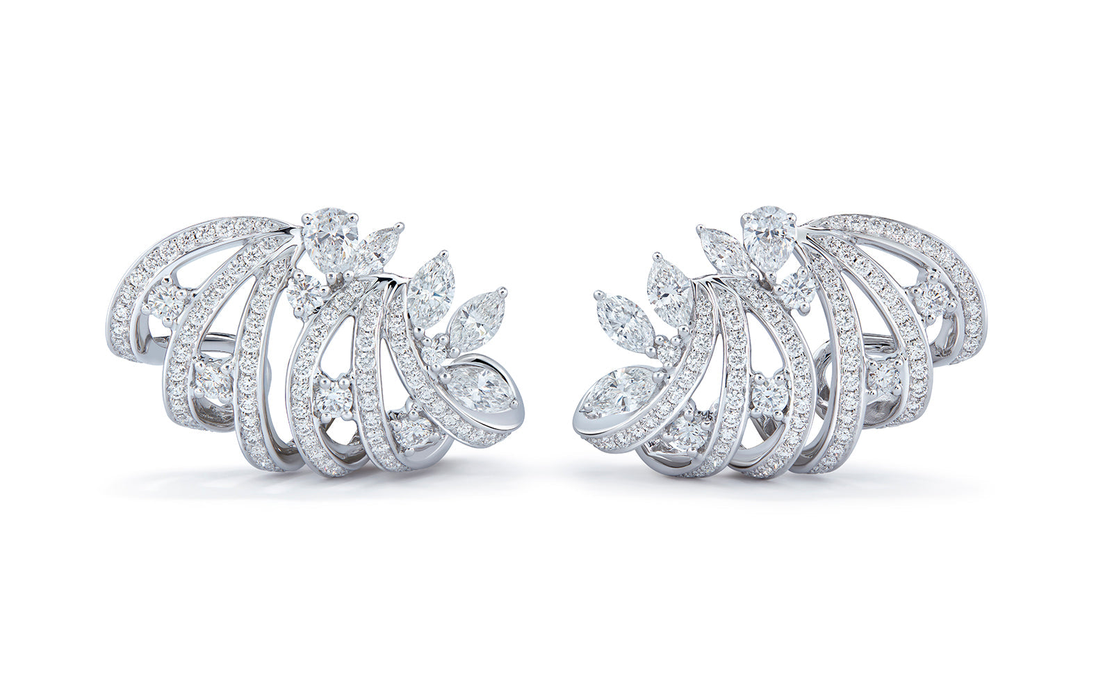 2.22ct D Flawless Diamond Earrings set in 18K White Gold