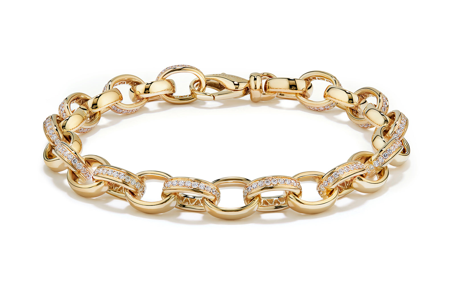 1.64ct D Flawless Diamond Bracelet set in 18K Yellow Gold
