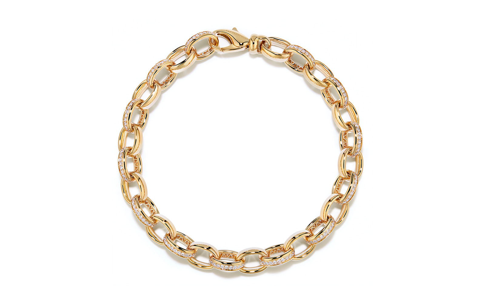 1.64ct D Flawless Diamond Bracelet set in 18K Yellow Gold
