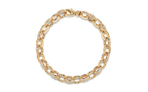 1.64ct D Flawless Diamond Bracelet set in 18K Yellow Gold