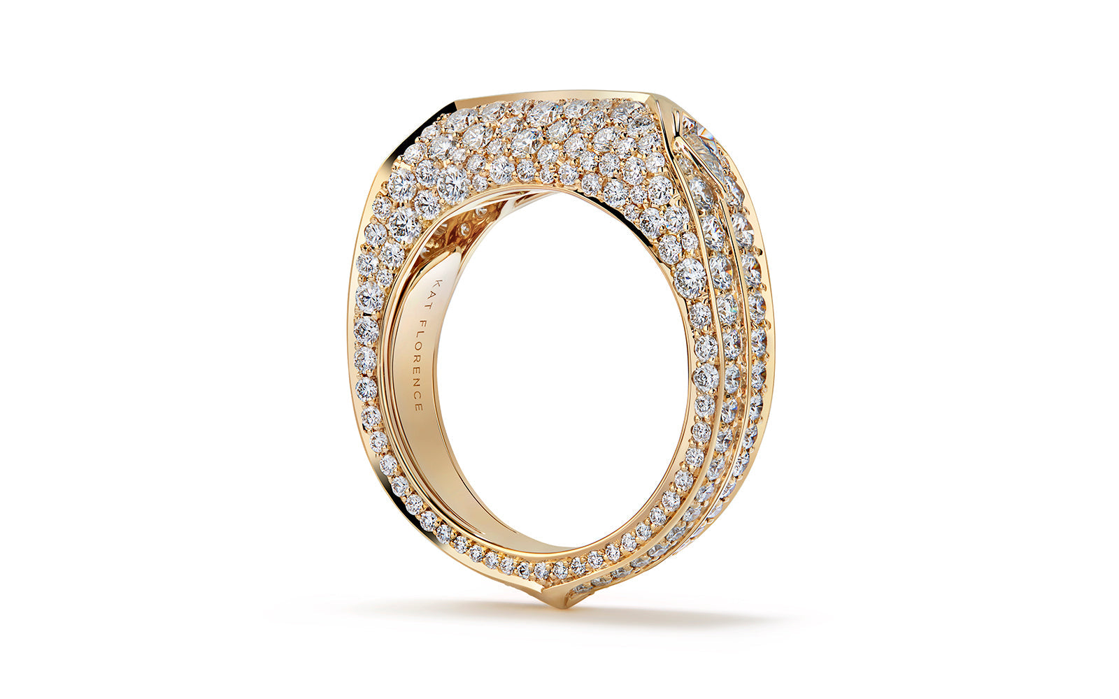 2.85ct D Flawless Diamond Ring set in 18K Yellow Gold