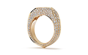 2.85ct D Flawless Diamond Ring set in 18K Yellow Gold
