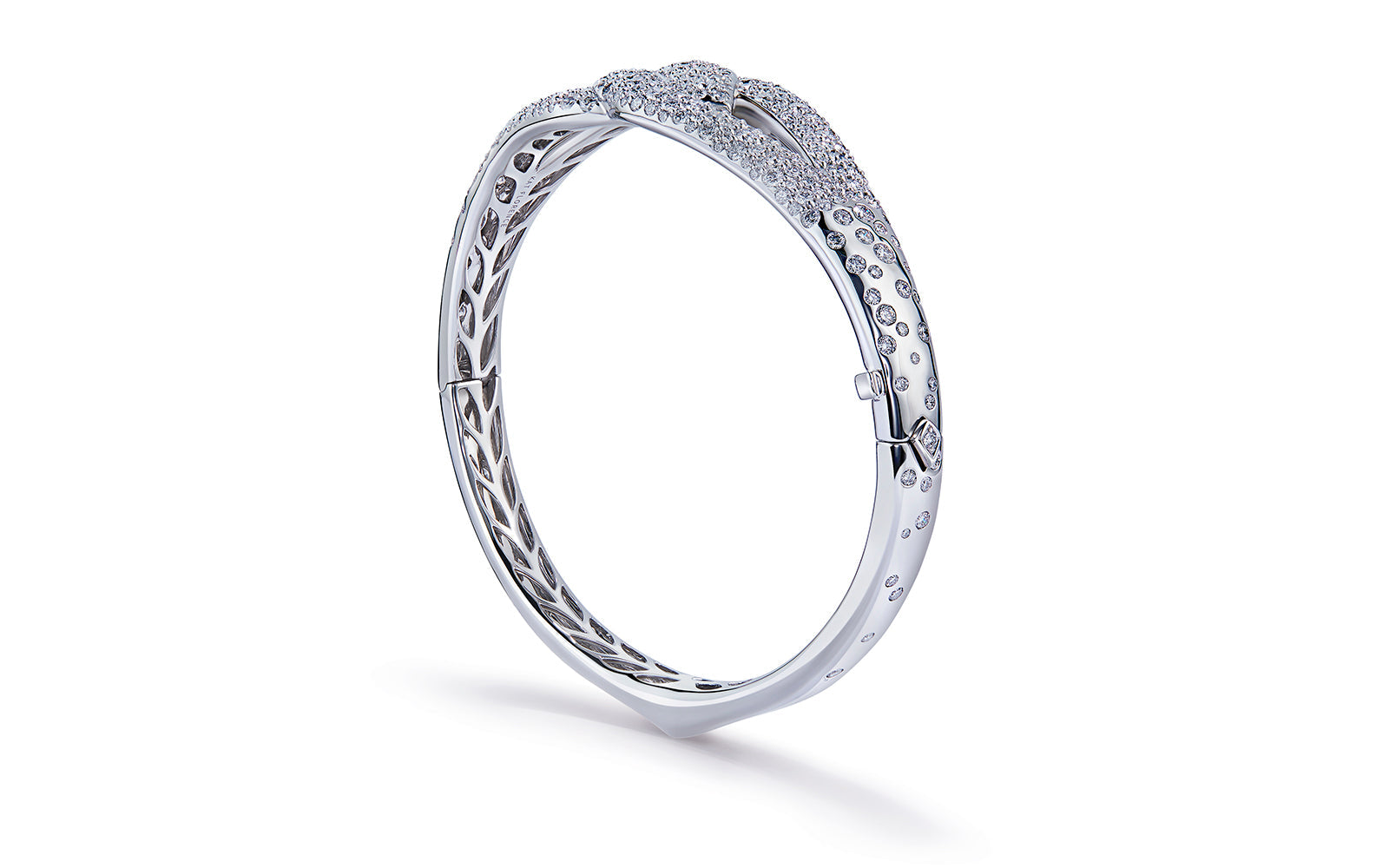 5.38ct D Flawless Diamond Bangle set in 18K White Gold