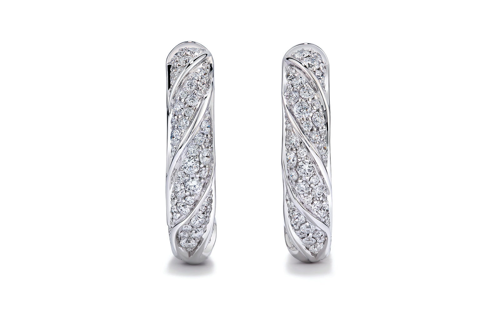 2.30ct D Flawless Diamond Earrings set in 18K White Gold