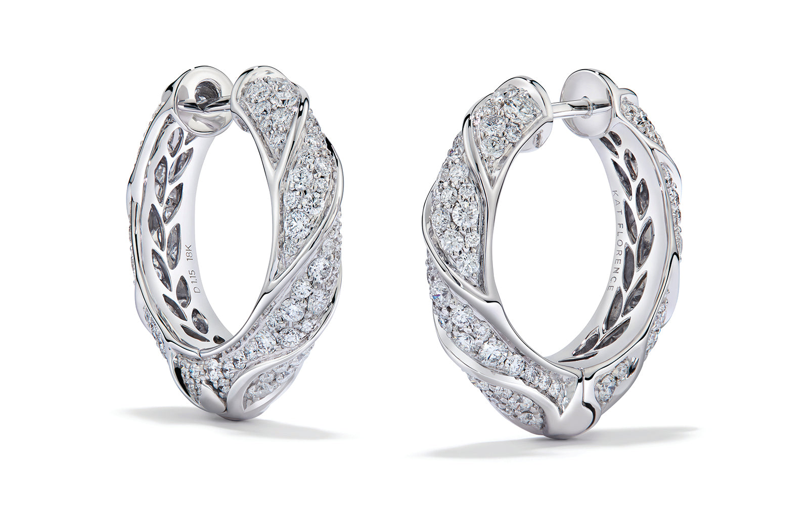 2.30ct D Flawless Diamond Earrings set in 18K White Gold