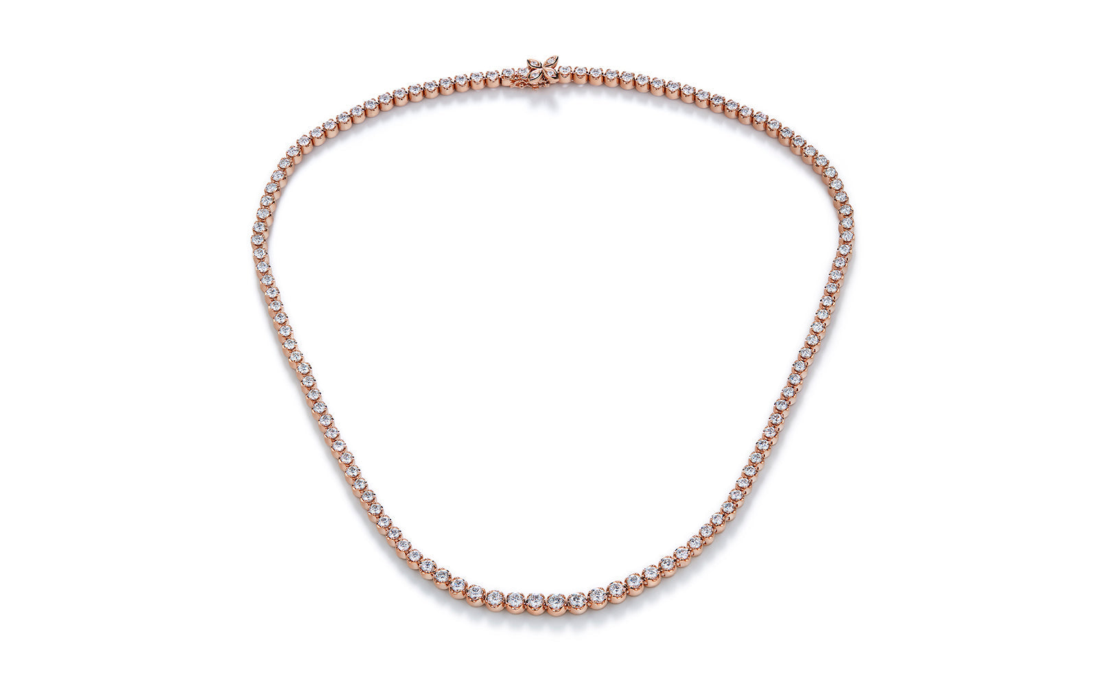 7.72ct D Flawless Diamond Necklace set in 18K Rose Gold