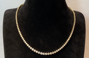7.52ct D Flawless Diamond Nacklace set in 18K Yellow Gold