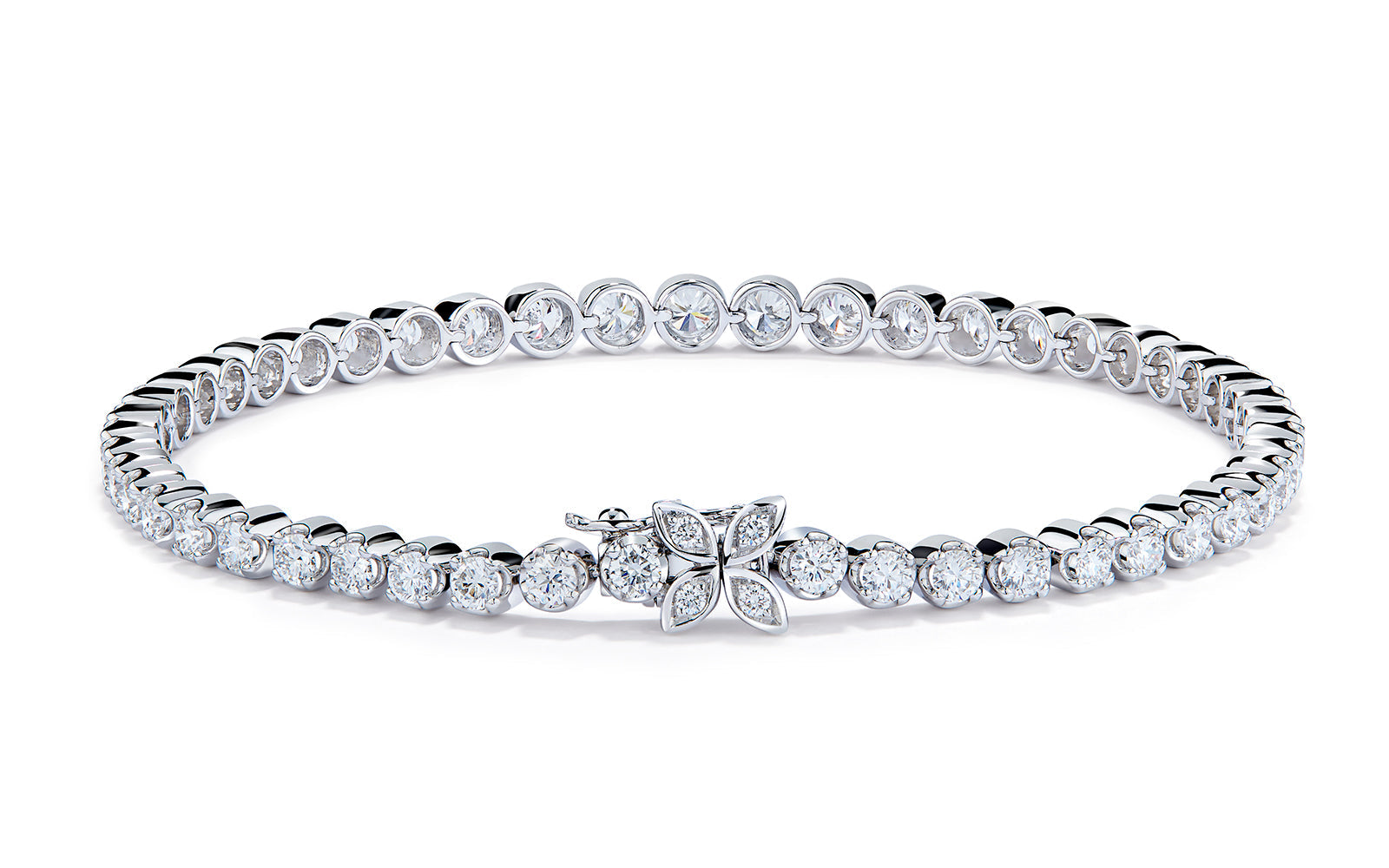 Ice 3.60ct D Flawless Diamond Bracelet set in 18K White Gold