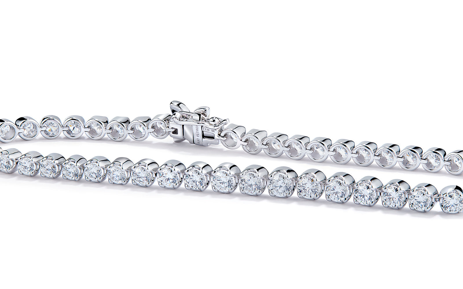 Ice 3.60ct D Flawless Diamond Bracelet set in 18K White Gold