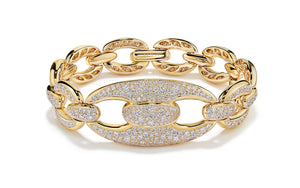5.37ct D Flawless Diamond Bracelet set in 18K Yellow Gold