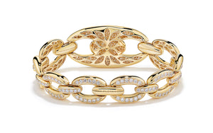 5.37ct D Flawless Diamond Bracelet set in 18K Yellow Gold
