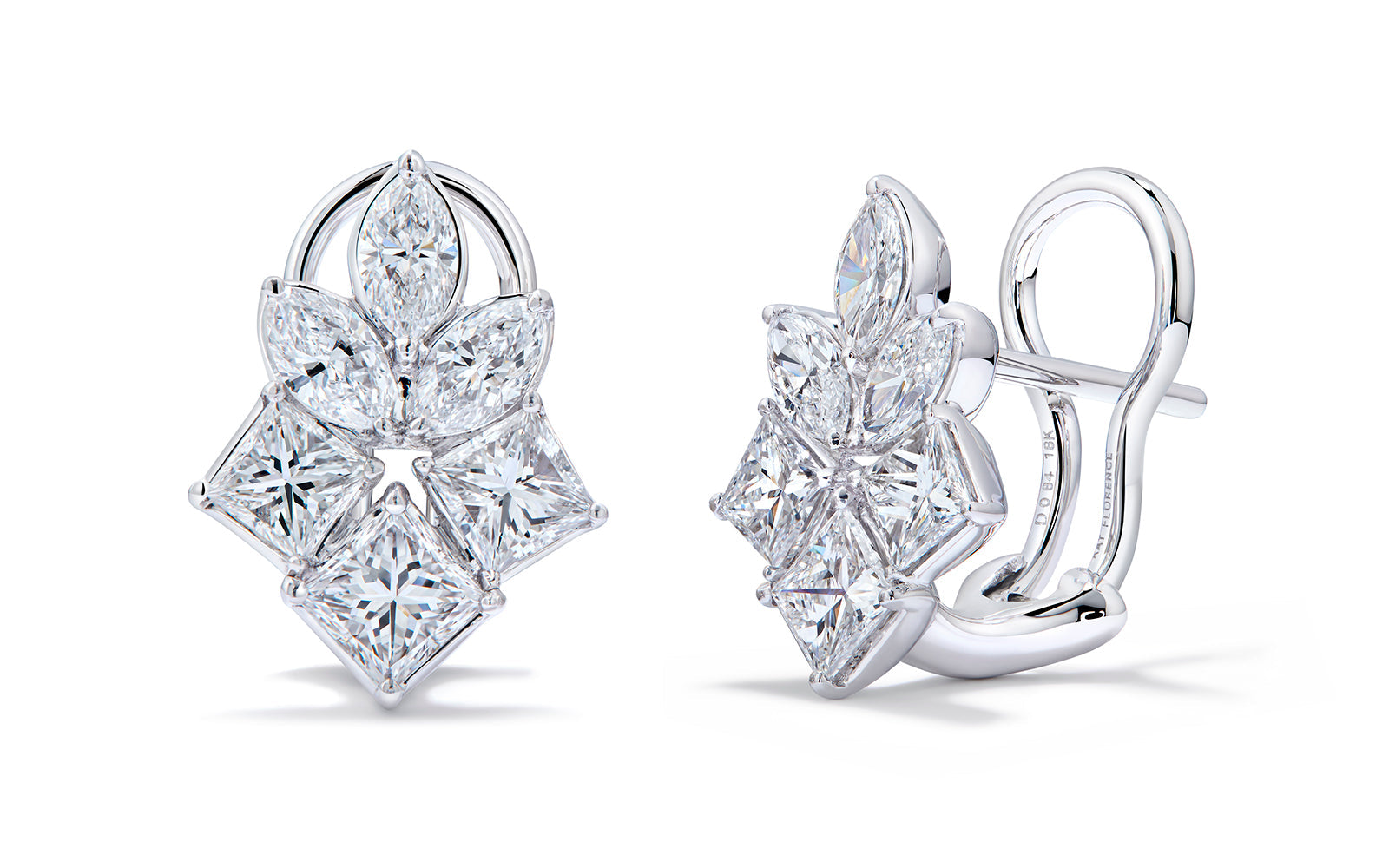 1.68ct D Flawless Diamond Earrings set in 18K White Gold