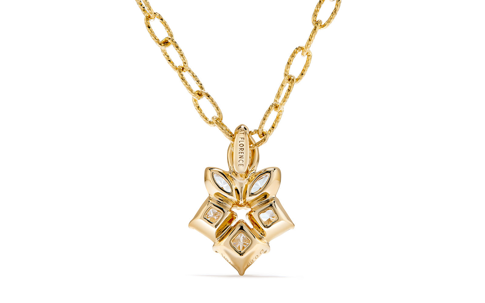 0.89ct D Flawless Diamond Necklace set in 18K Yellow Gold