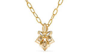 0.89ct D Flawless Diamond Necklace set in 18K Yellow Gold