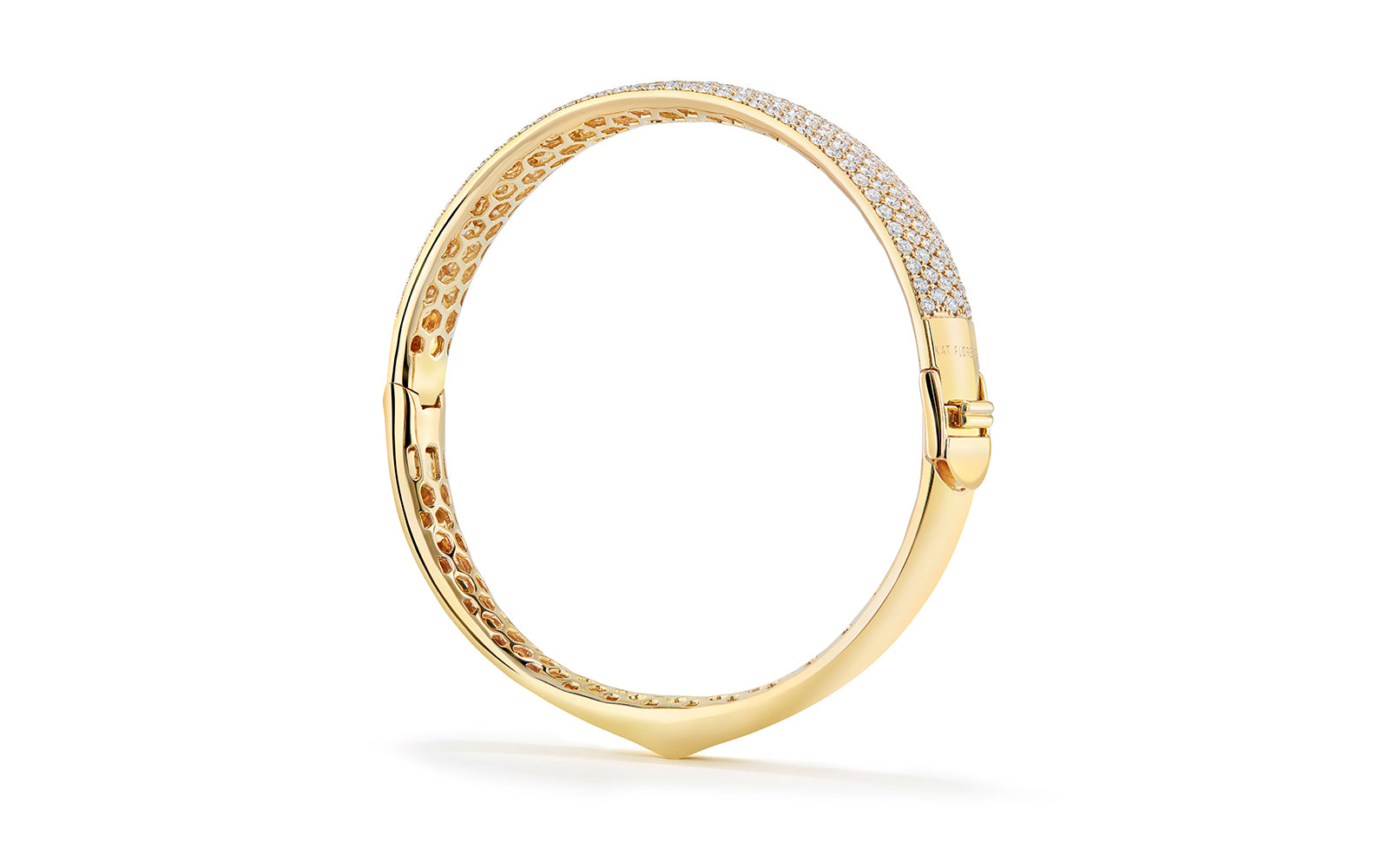 D Flawless Diamond Bangle set in 18K Yellow Gold