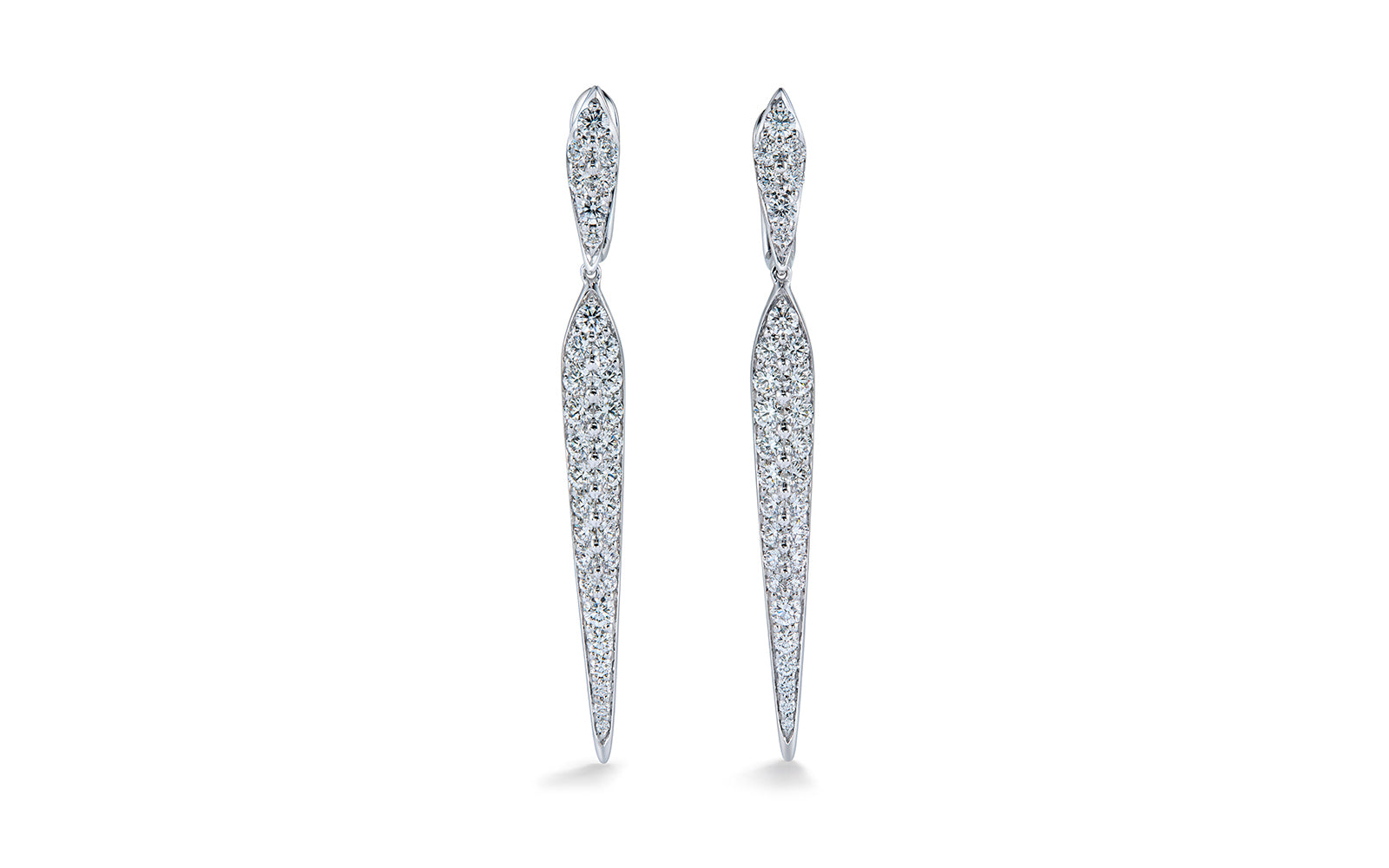 2.44ct D Flawless Diamond Earrings set in 18K White Gold