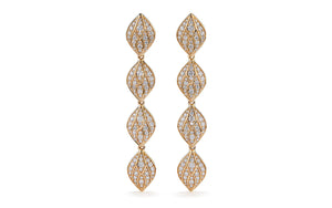 1.92ct D Flawless Diamond Earrings set in 18K Yellow Gold