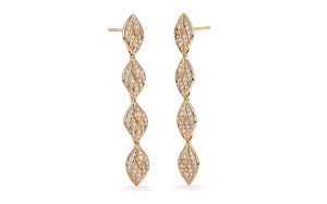 1.92ct D Flawless Diamond Earrings set in 18K Yellow Gold