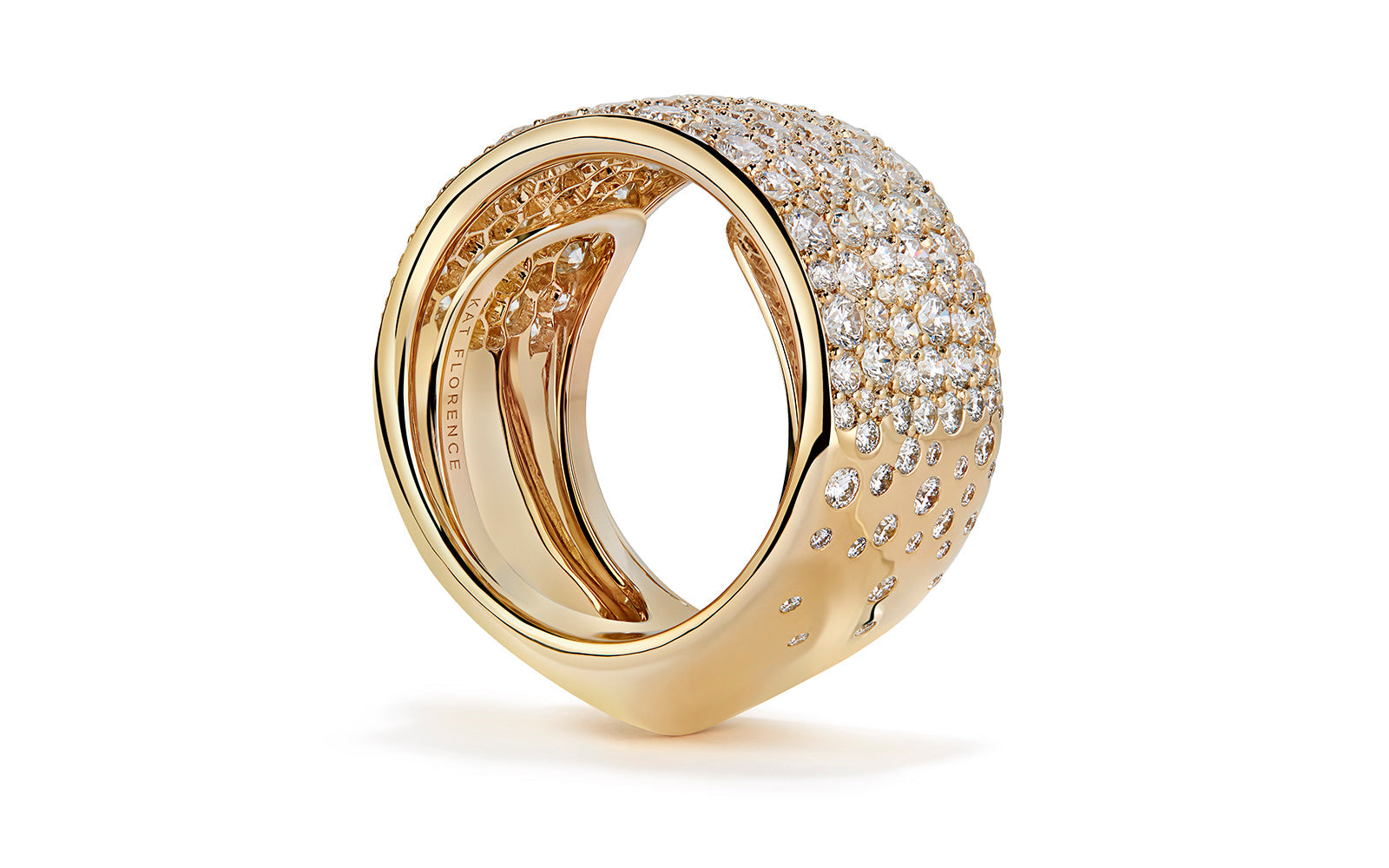 Diamond Cigar 3.34ct D Flawless Diamond Ring set in 18K Yellow Gold