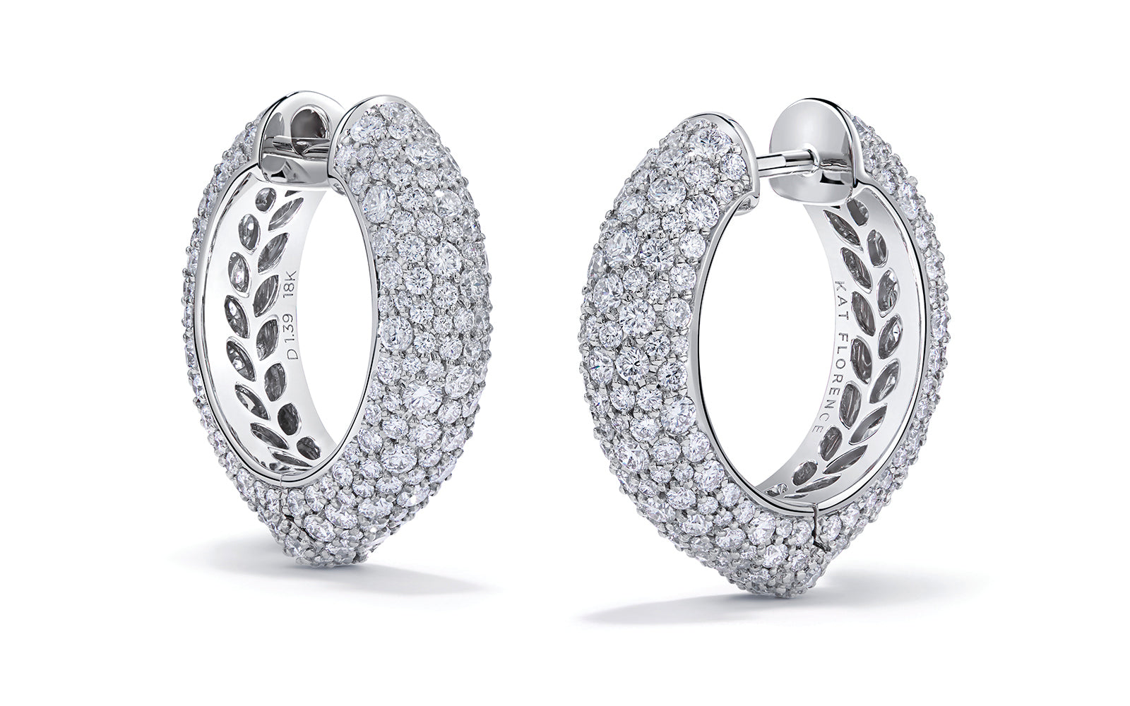2.78ct D Flawless Diamond Earrings set in 18K White Gold