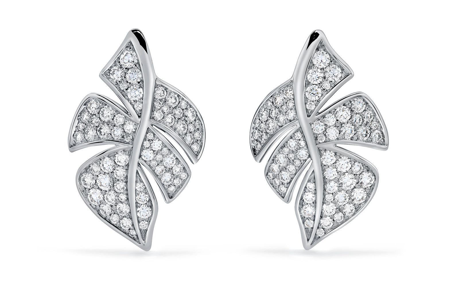 1.64ct D Flawless Diamond Earrings set in 18K White Gold