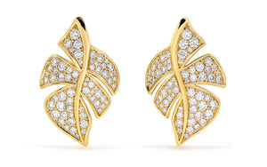 1.64ct D Flawless Diamond Earrings set in 18K Yellow Gold