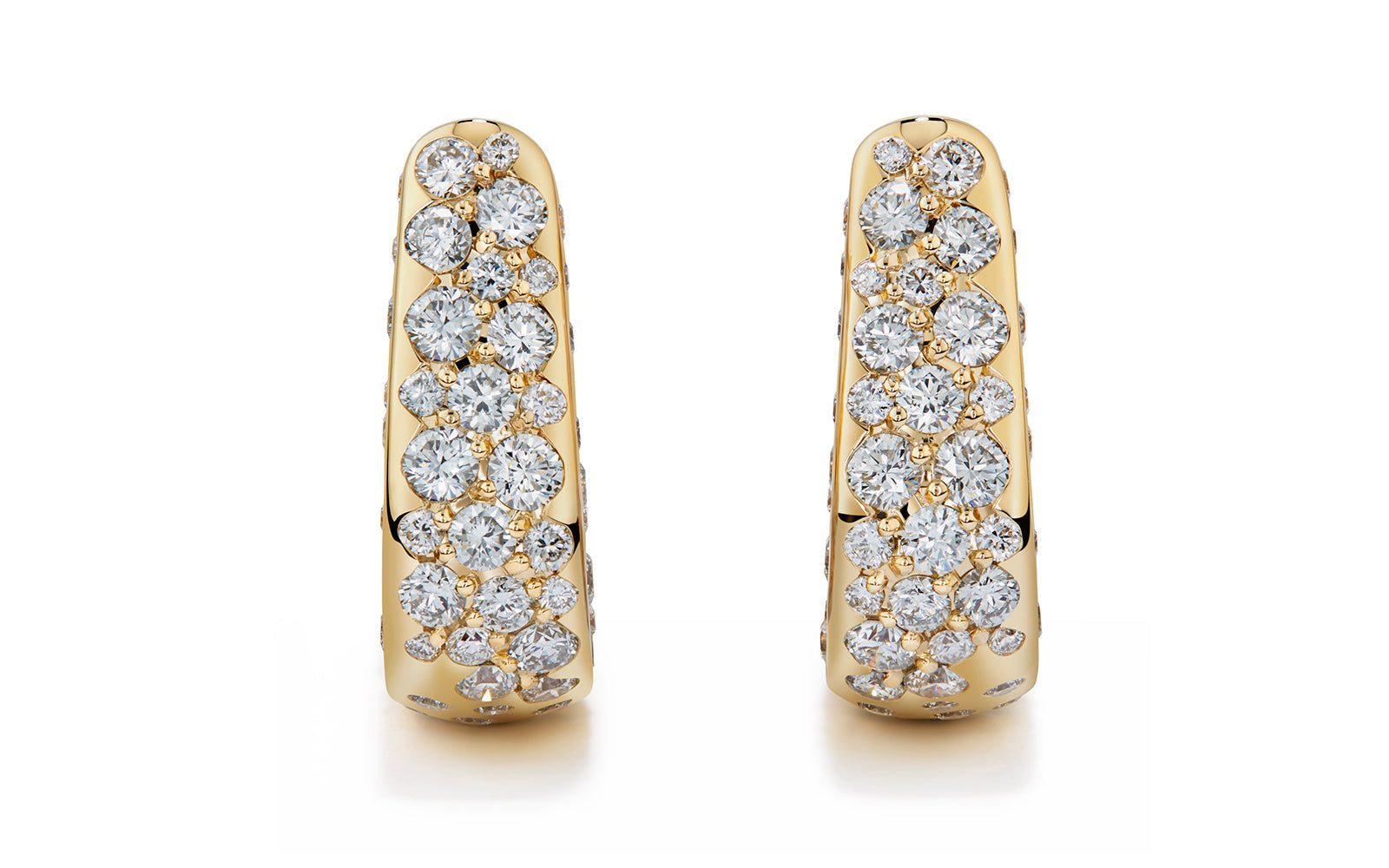 1.50ct D Flawless Diamond Earrings set in 18K Yellow Gold