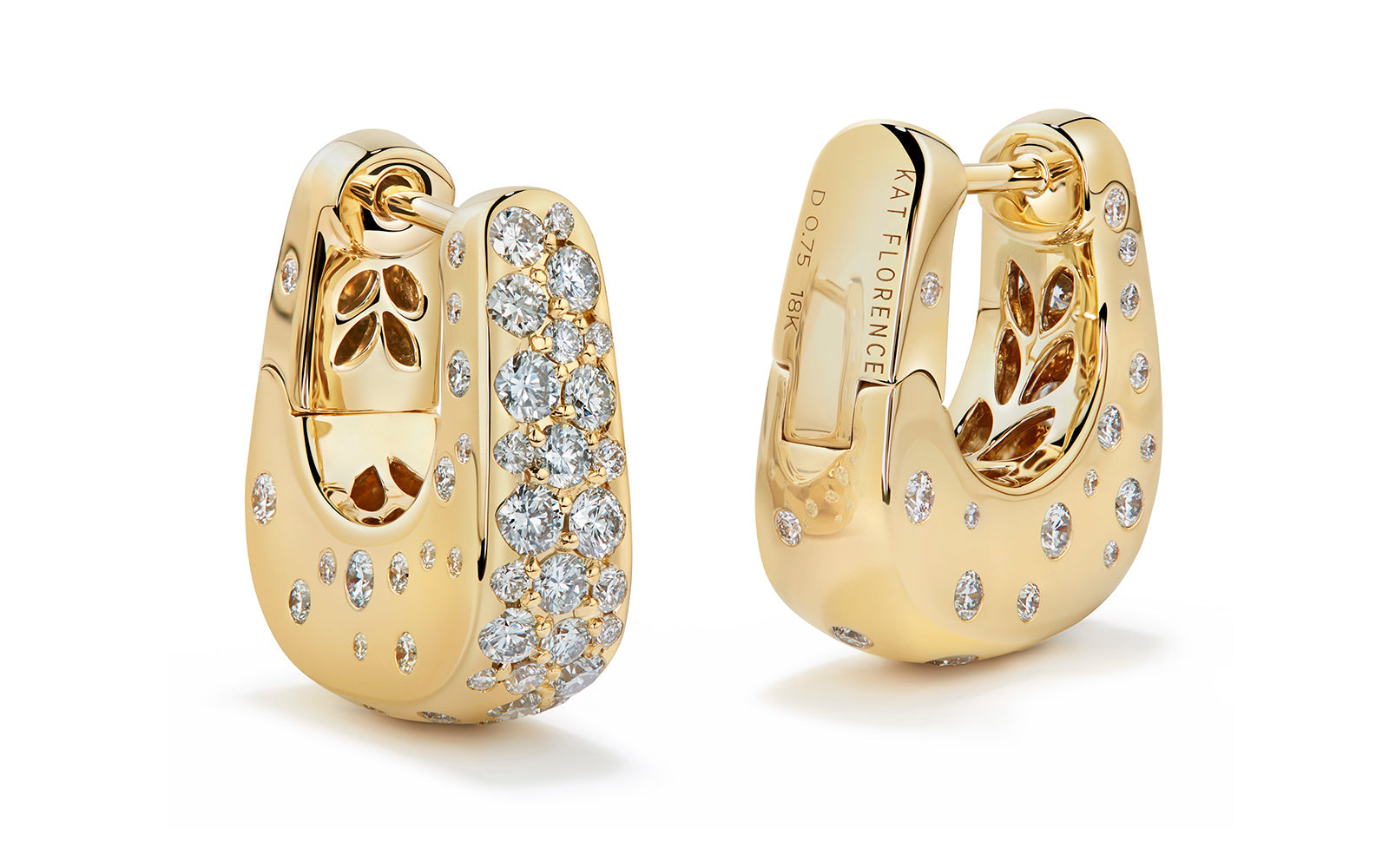 1.50ct D Flawless Diamond Earrings set in 18K Yellow Gold