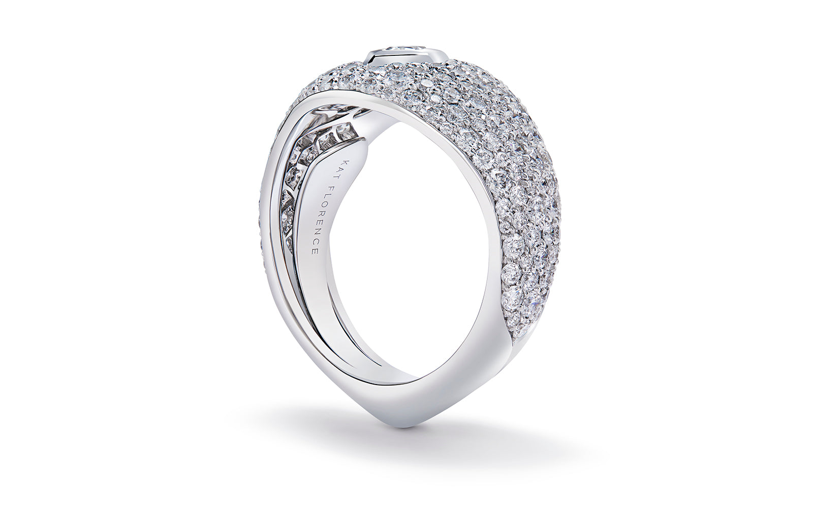 King Kite 2.41ct D Flawless Diamond Ring set in 18K White Gold