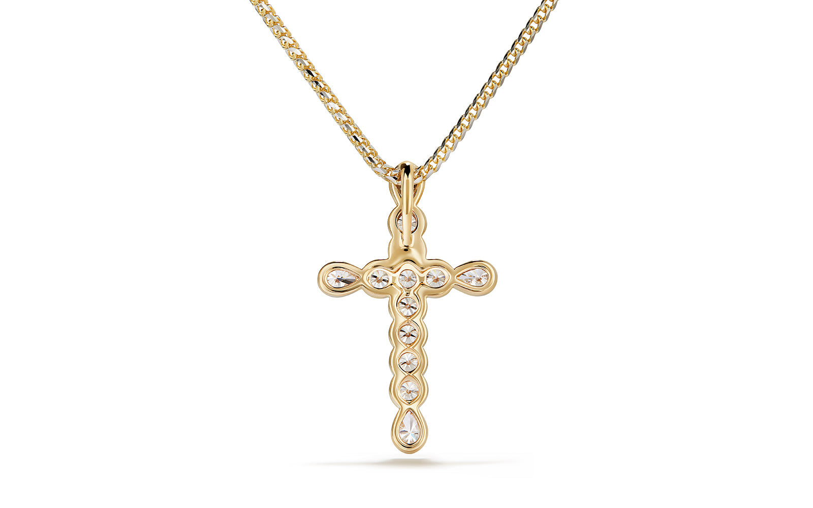 1.60ct D Flawless Diamond Necklace set in 18K Yellow Gold