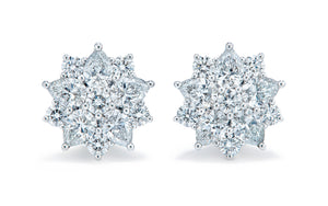 1.92ct D Flawless Diamond Earrings set in 18K White Gold