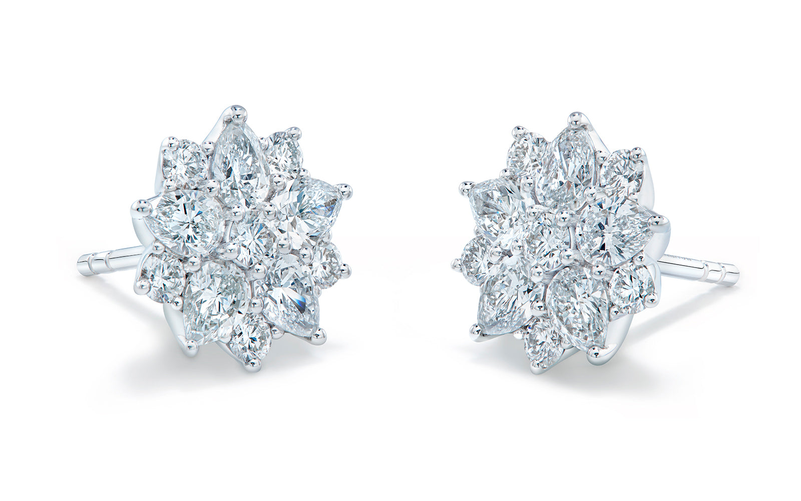 1.92ct D Flawless Diamond Earrings set in 18K White Gold
