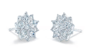 1.92ct D Flawless Diamond Earrings set in 18K White Gold