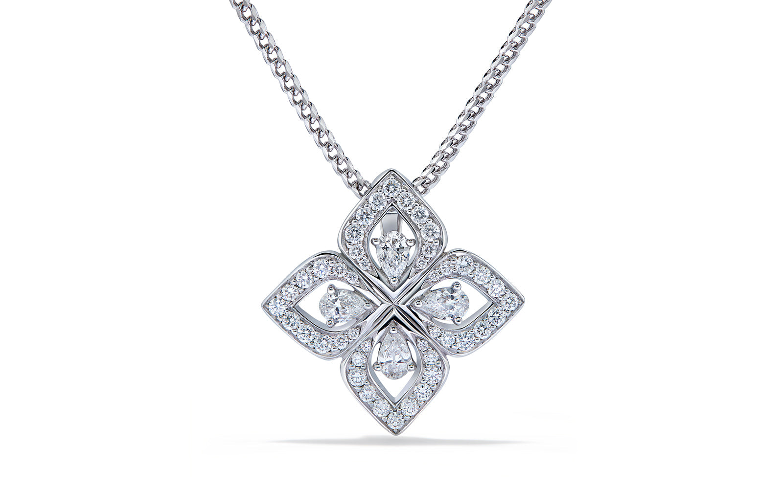 1.24ct D Flawless Diamond Necklace set in 18K White Gold