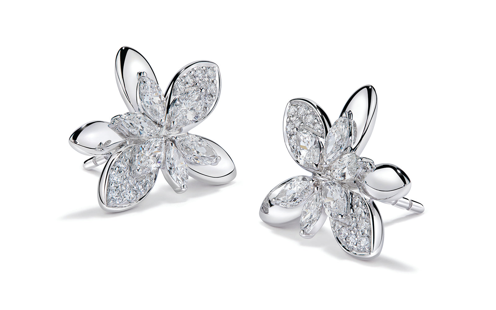 1.32ct D Flawless Diamond Earrings set in 18K White Gold