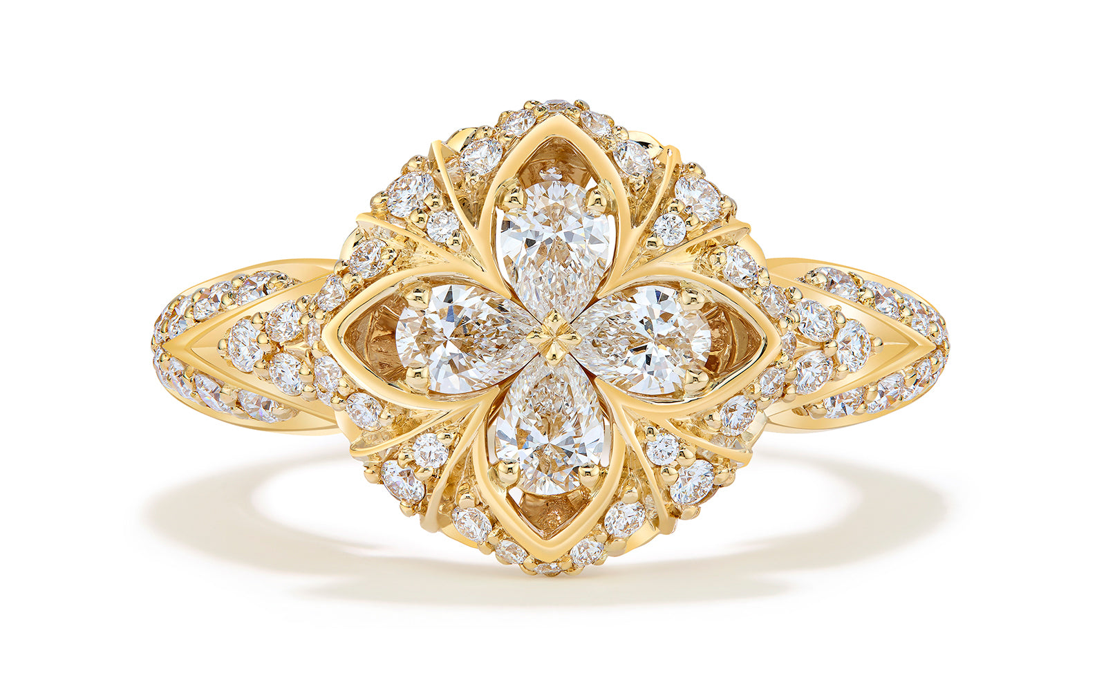 1.13ct D Flawless Diamond Ring set in 18K Yellow Gold