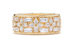 3.13ct D Flawless Diamond Ring set in 18K Yellow Gold