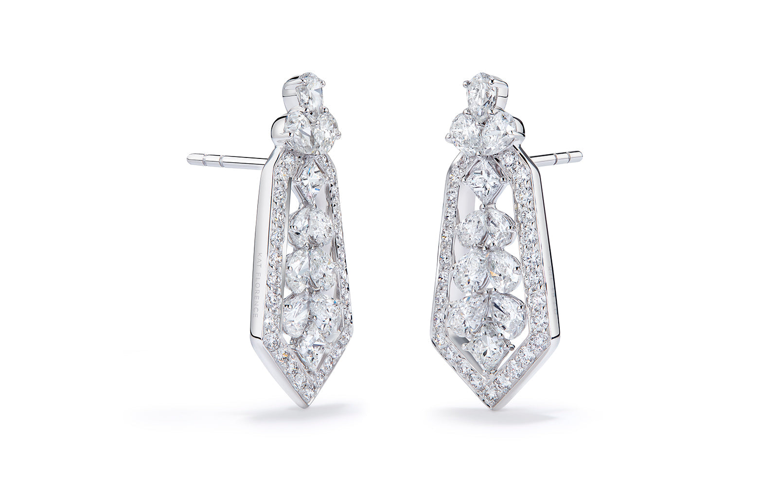 3.68ct D Flawless Diamond Earrings set in Platinum