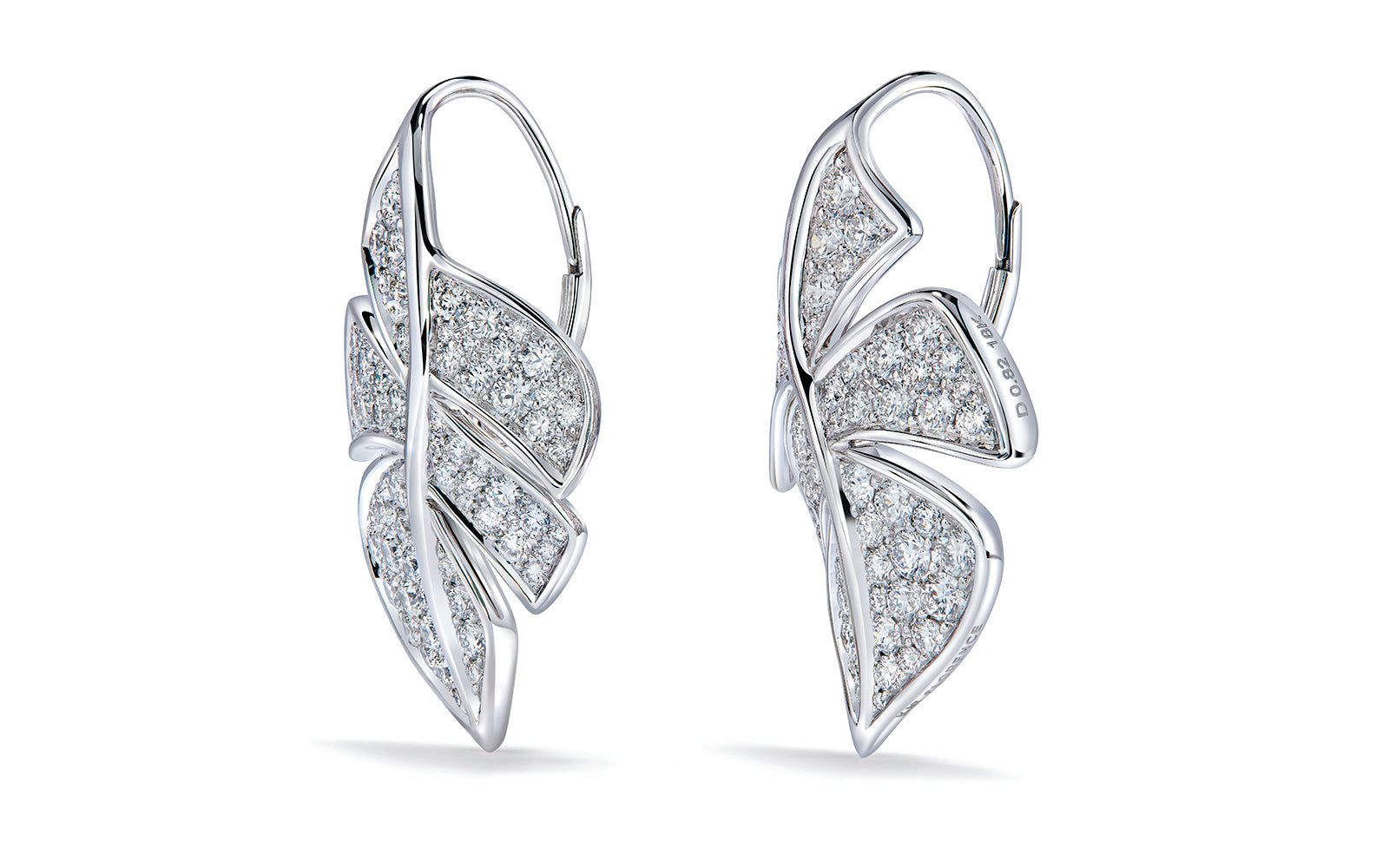 1.64ct D Flawless Diamond Earrings set in 18K White Gold